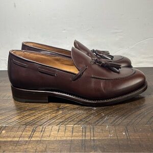 Sid Mashburn leather tasselled loafers in brown